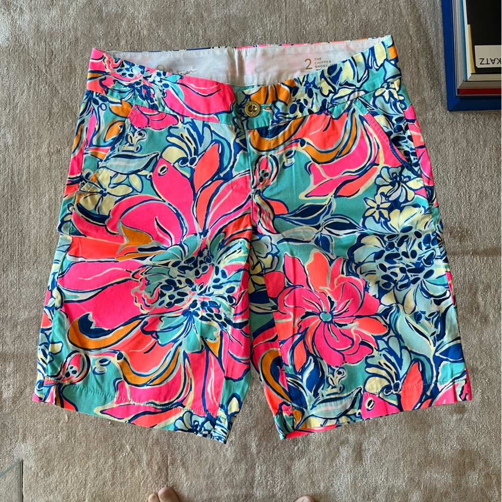 Lilly Pulitzer The Chipper Floral Shorts Size 2